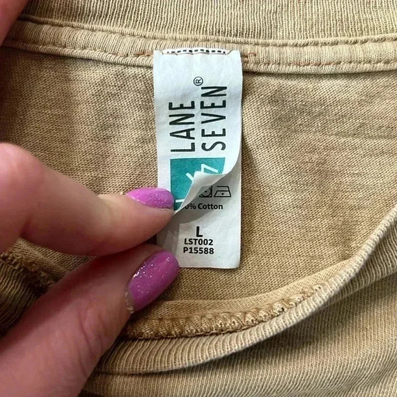 Lane Seven Shirt Brown Fancy Free Marquee Graphic Tee Size Large - Picture 9 of 9